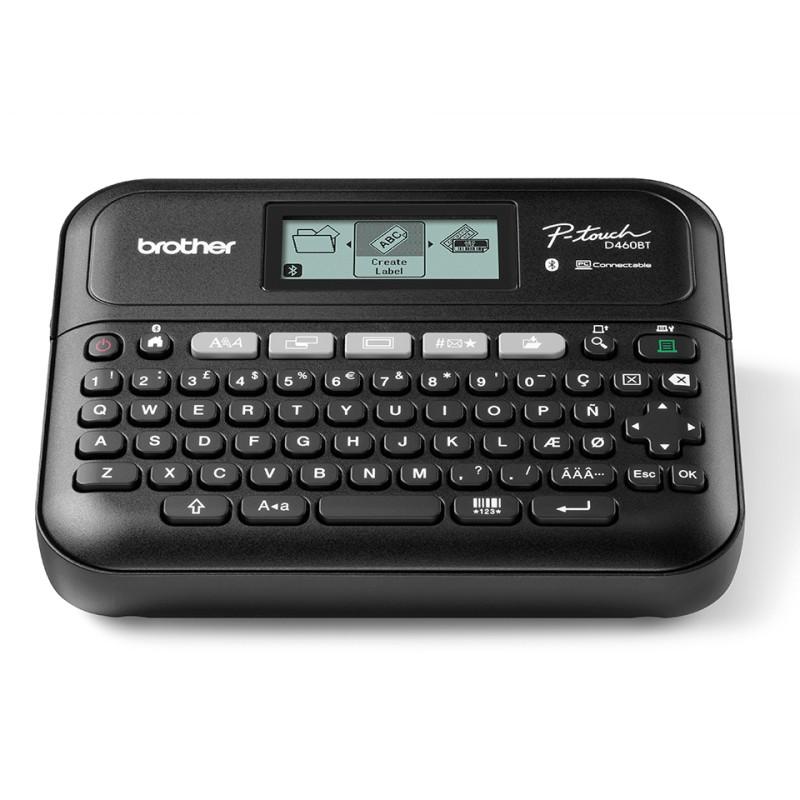 Brother PT-D460BTVP stampante per etichette (CD) Trasferimento termico 180 x DPI 30 mm/s Con cavo e senza TZe Bluetooth QWERTY