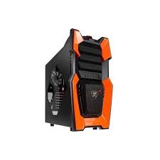 CABINET MIDI TOWER COUGAR 106HM60O CHALLENGER ORANGE 268x514x523mm 7SLOT 3x5 25" 1x3 5" 3x2 5" VETRO 1xFAN RED