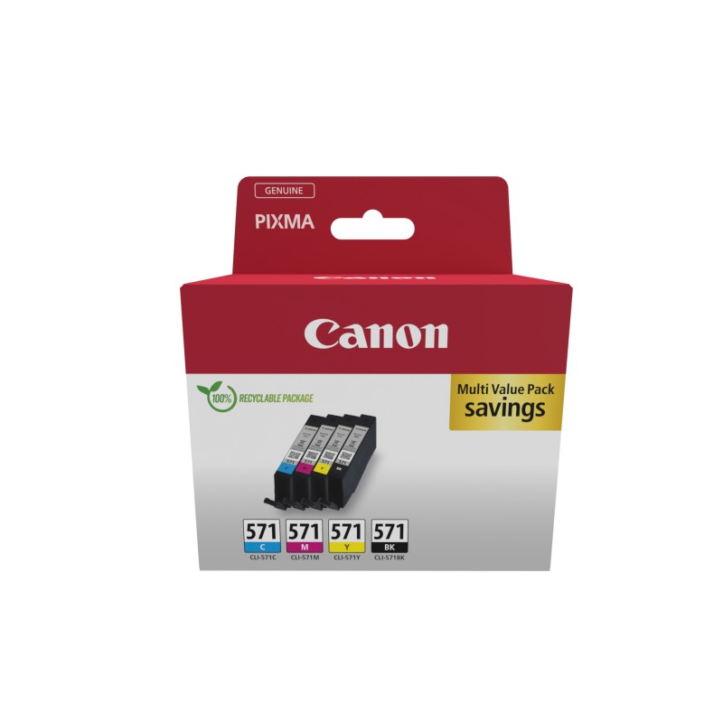 Canon 0386C008 cartuccia d'inchiostro 4 pz Originale Nero Ciano Magenta Giallo