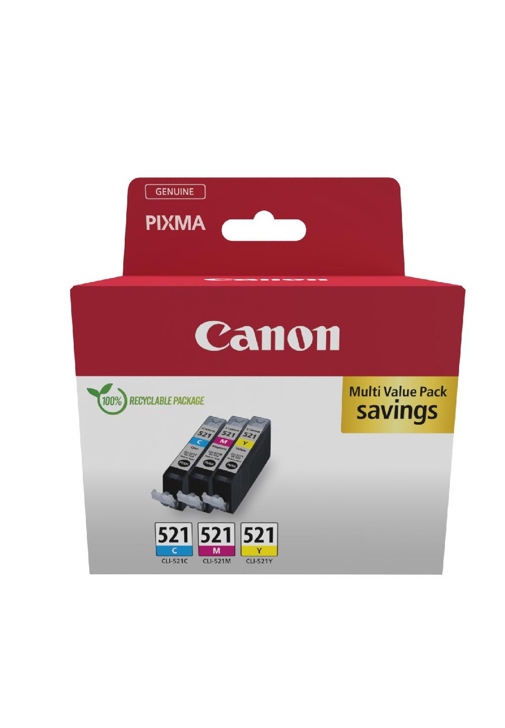 Canon 2934B016 cartuccia d'inchiostro 3 pz Originale Ciano Magenta Giallo
