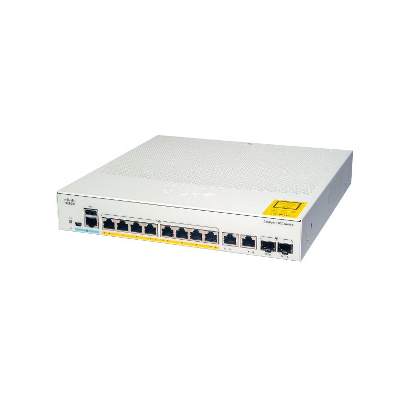 Cisco Catalyst C1000-8FP-E-2G-L switch di rete Gestito L2 Gigabit Ethernet (10/100/1000) Supporto Power over (PoE) Grigio