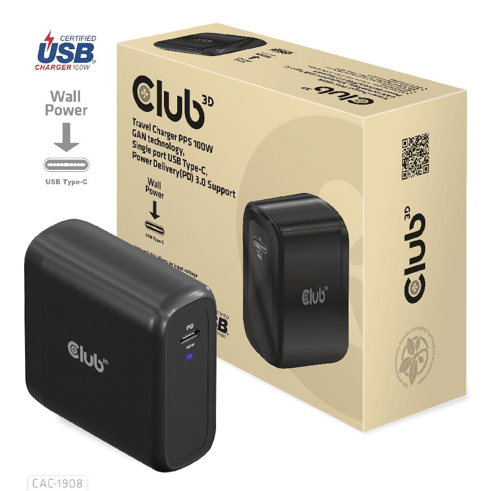 CLUB3D CAC-1908 Caricabatterie per dispositivi mobili Comandi di gaming Computer portatile Telefono cellulare Computer