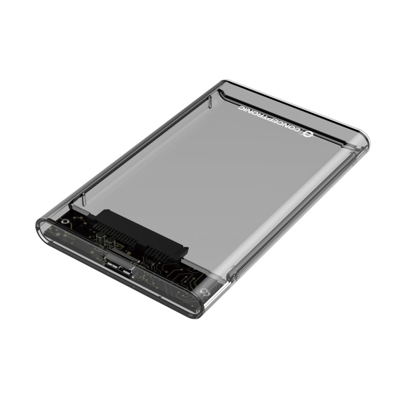 Conceptronic DANTE03T contenitore di unità archiviazione Box esterno HDD/SSD Trasparente 2.5"