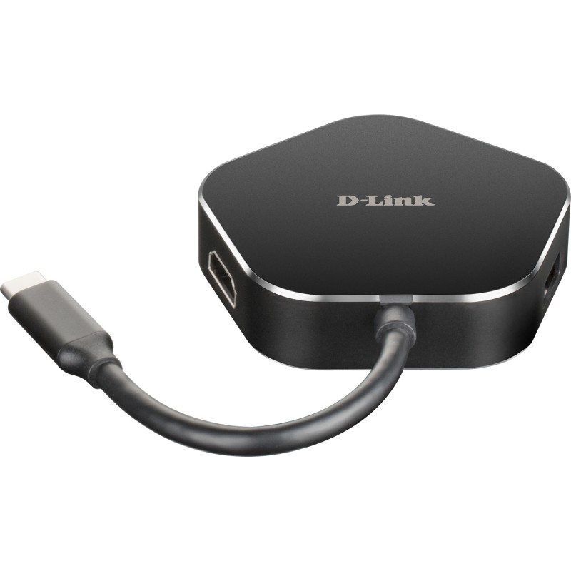 D-Link DUB-M420 replicatore di porte e docking station per laptop Cablato Thunderbolt 3 Nero Argento