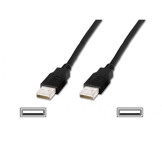 Digitus 1.8m USB2.0 A/A cavo USB 1.8 m A Nero