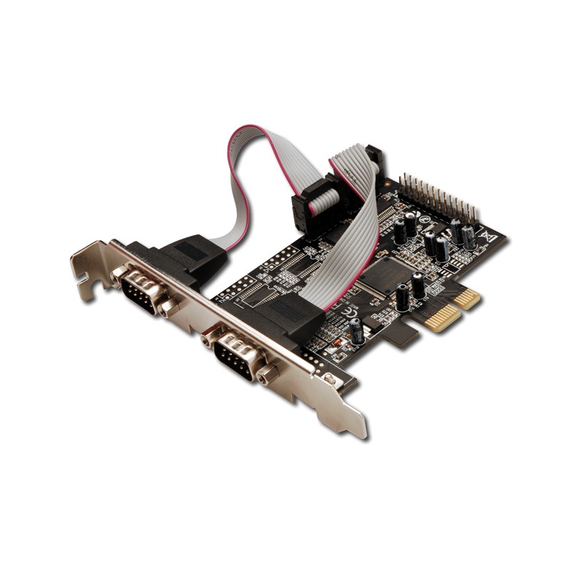 Digitus 2ser. / 1par. interface card PCIe scheda di interfaccia e adattatore