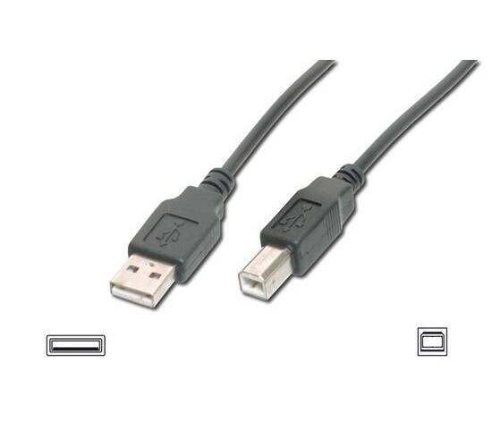 Digitus 3m USB2.0 A/B cavo USB A B Nero
