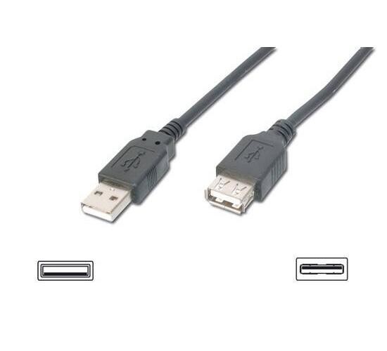 Digitus 5m USB2.0 cavo USB A Nero