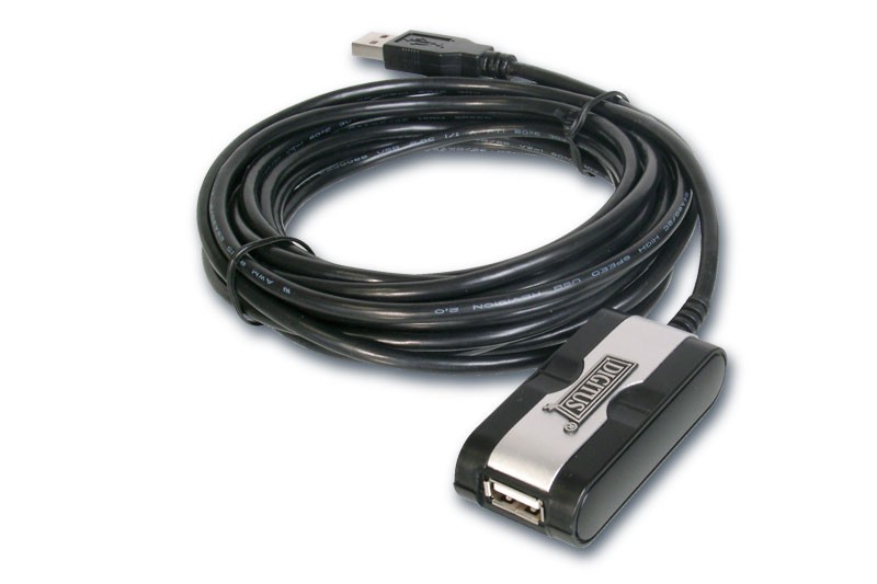 Digitus USB Repeater Cable 2.0 cavo 5 m Nero