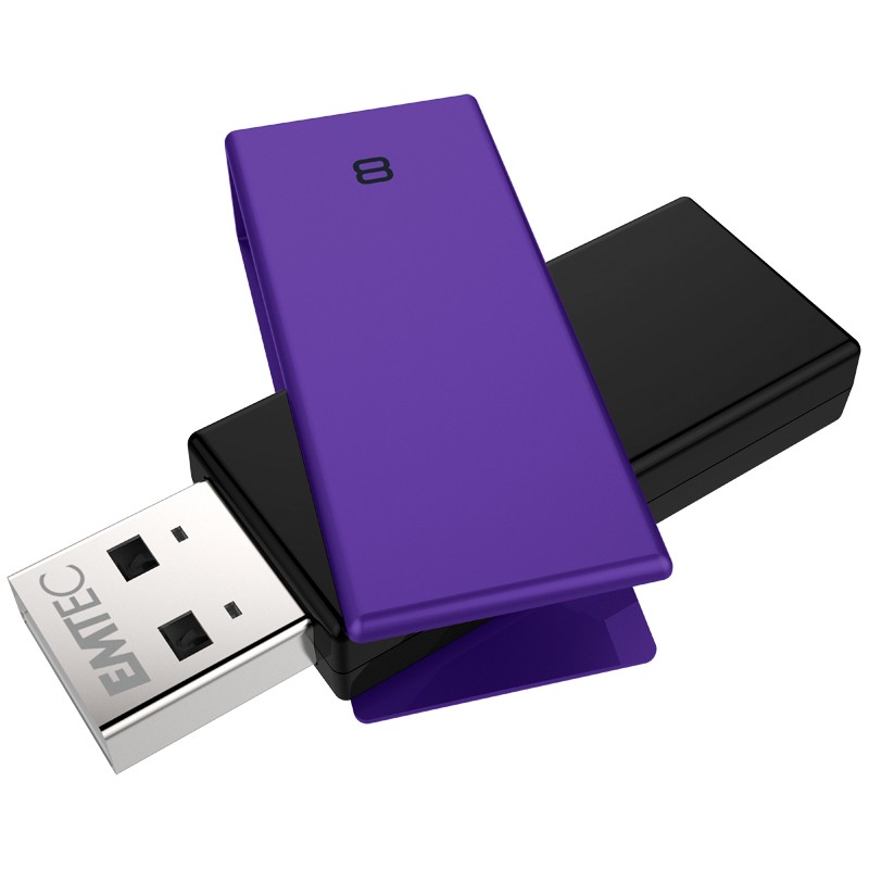 Emtec C350 Brick 2.0 unità flash USB 8 GB tipo A Nero Viola