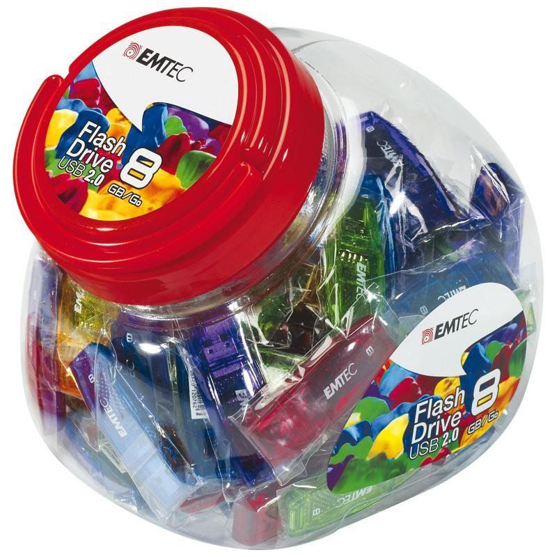 Emtec C410 Color Mix - Candy Jar 2.0 unità flash USB 8 GB tipo A Blu Verde Viola Rosso Giallo