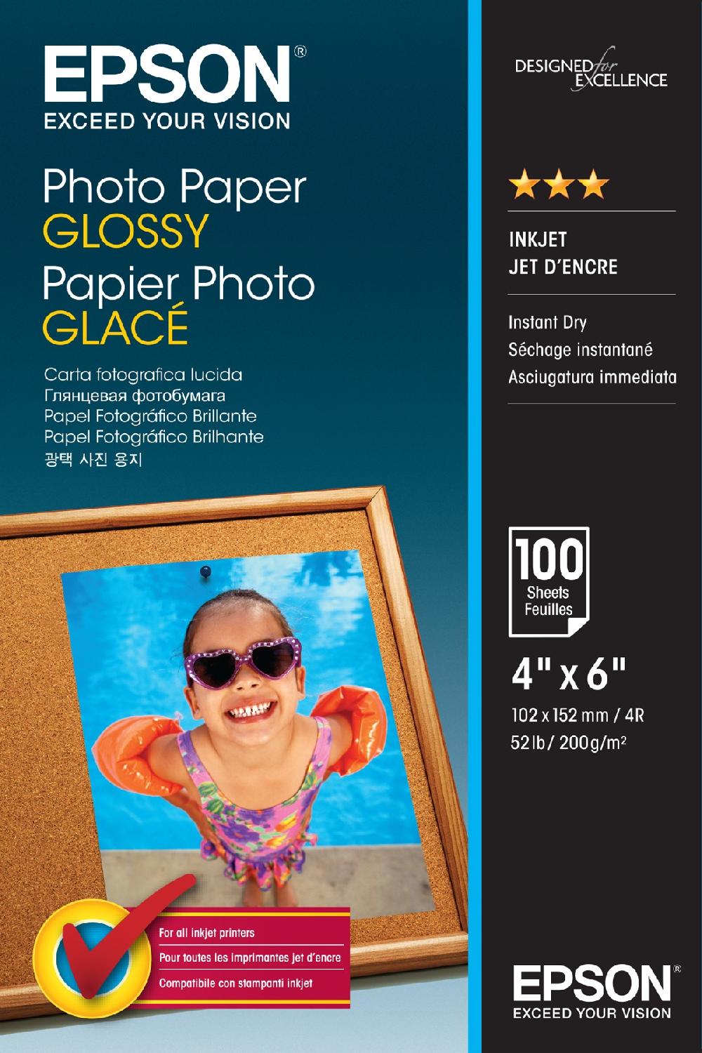 Epson Photo Paper Glossy - 10x15cm 100 Fogli