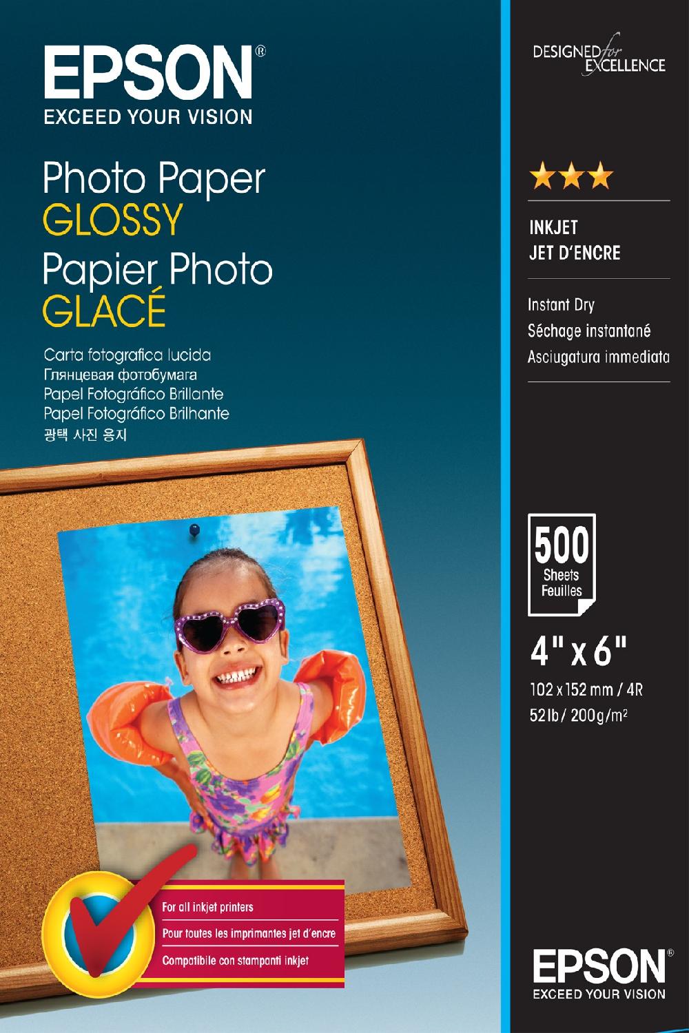 Epson Photo Paper Glossy - 10x15cm - 500 Fogli