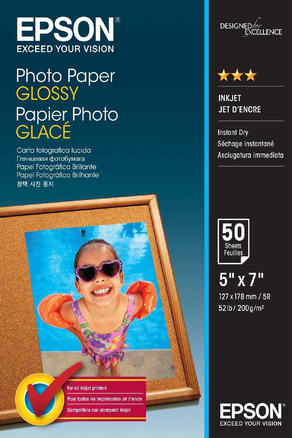 Epson Photo Paper Glossy - 13x18cm 50 Fogli