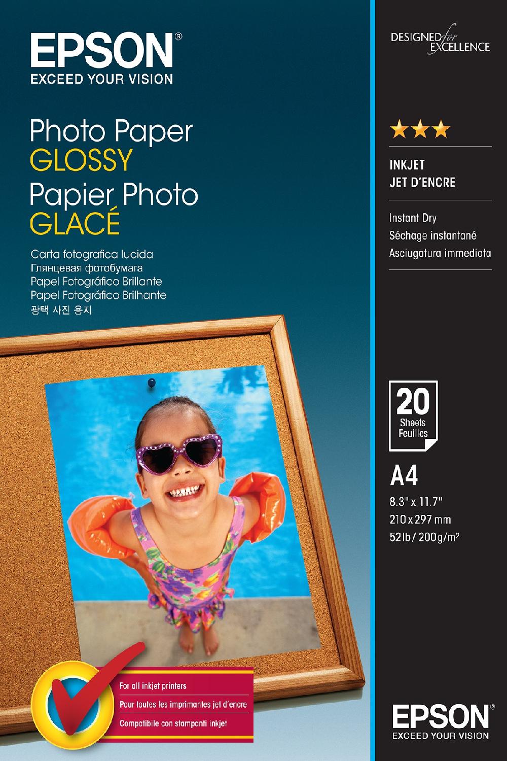 Epson Photo Paper Glossy - A4 20 Fogli