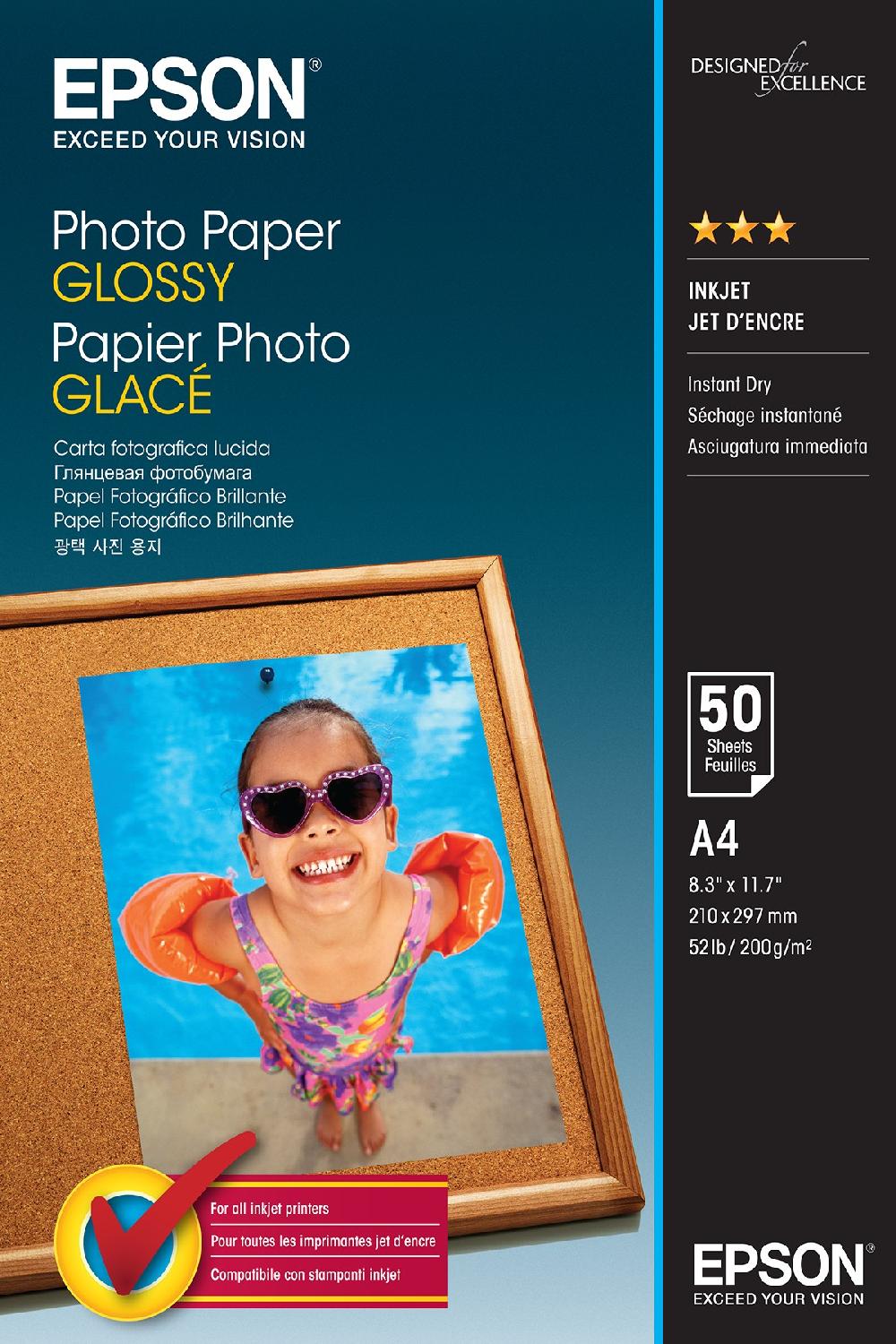 Epson Photo Paper Glossy - A4 50 Fogli