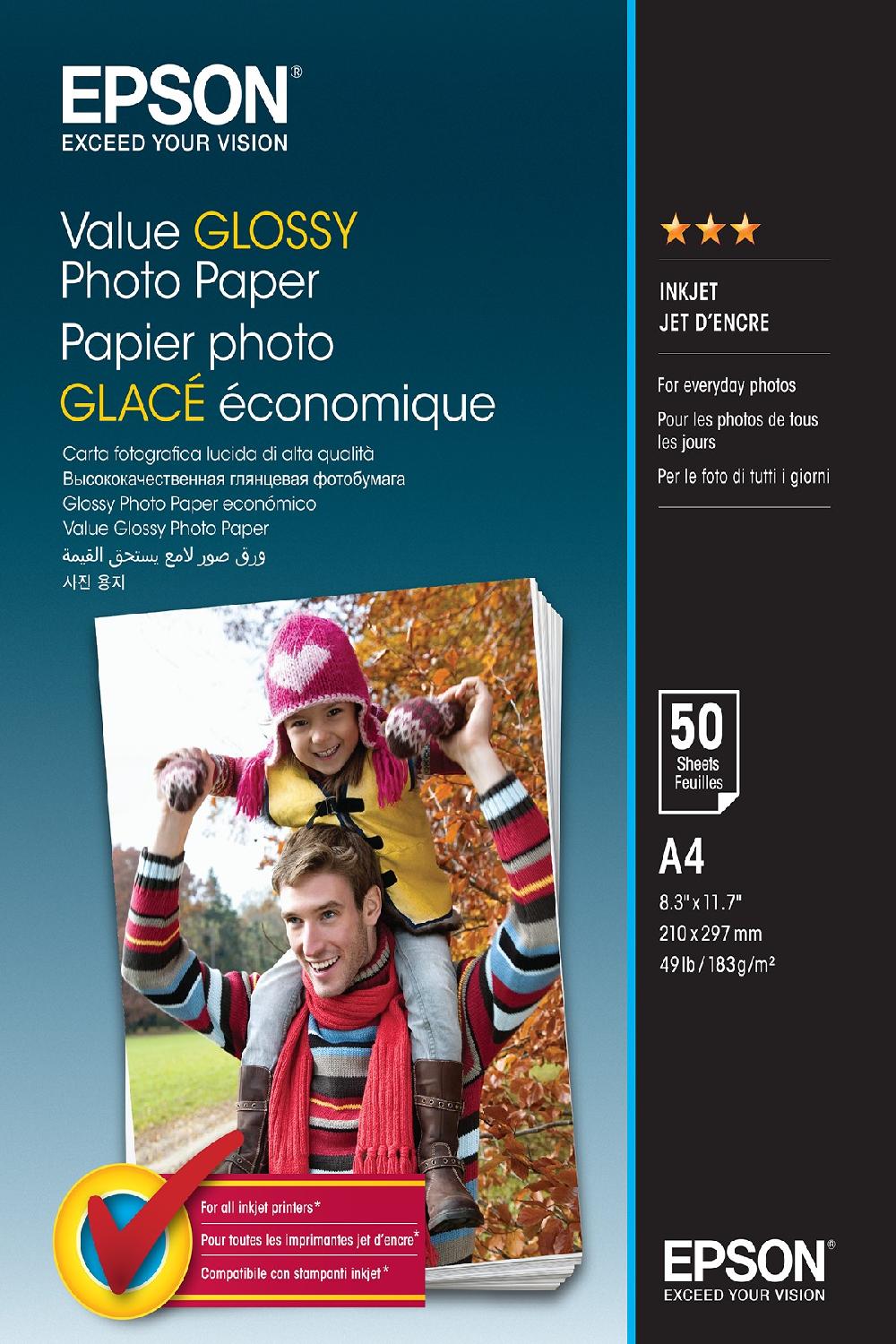 Epson Value Glossy Photo Paper - A4 50 Fogli