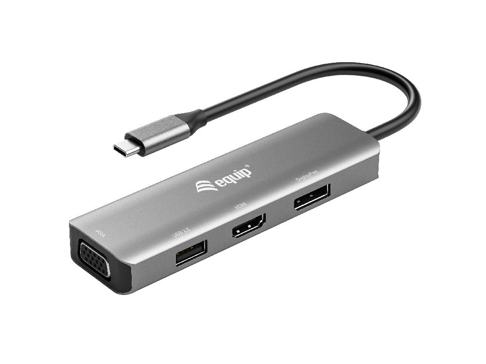 Equip 133485 adattatore grafico USB 3840 x 2160 Pixel Nero Argento