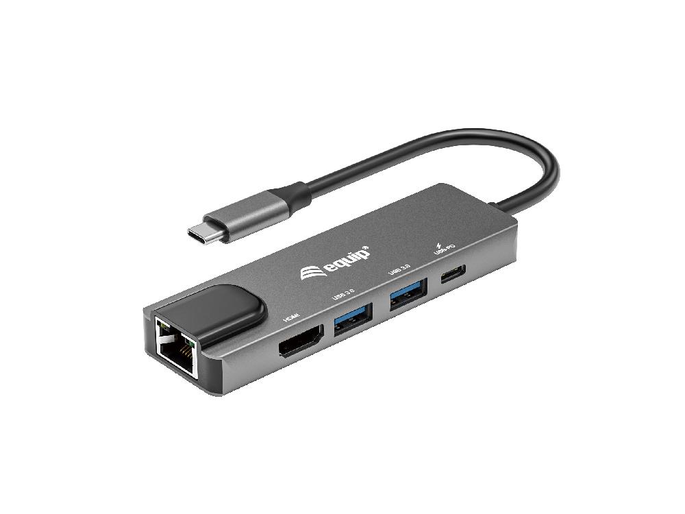Equip 133489 replicatore di porte e docking station per laptop Cablato USB 3.2 Gen 1 (3.1 Gen 1) Type-C Grigio