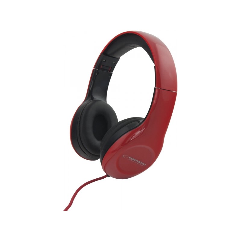 Esperanza EH138R cuffia e auricolare Cuffie Cablato A Padiglione MUSICA Nero Rosso