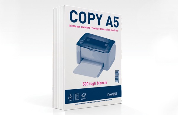Favini COPY A5 carta inkjet (148x210 mm) 500 fogli Bianco