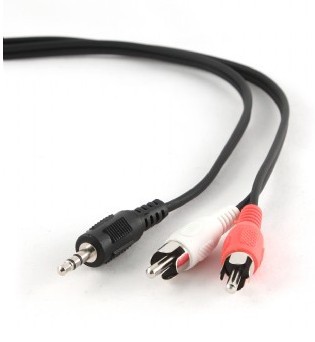 Gembird 1.5m 3.5mm/2xRCA M/M cavo audio 1.5 m Nero Rosso Bianco