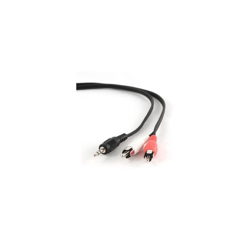 Gembird 2.5m 3.5mm/2xRCA M/M cavo audio 2.5 m Nero Rosso Bianco