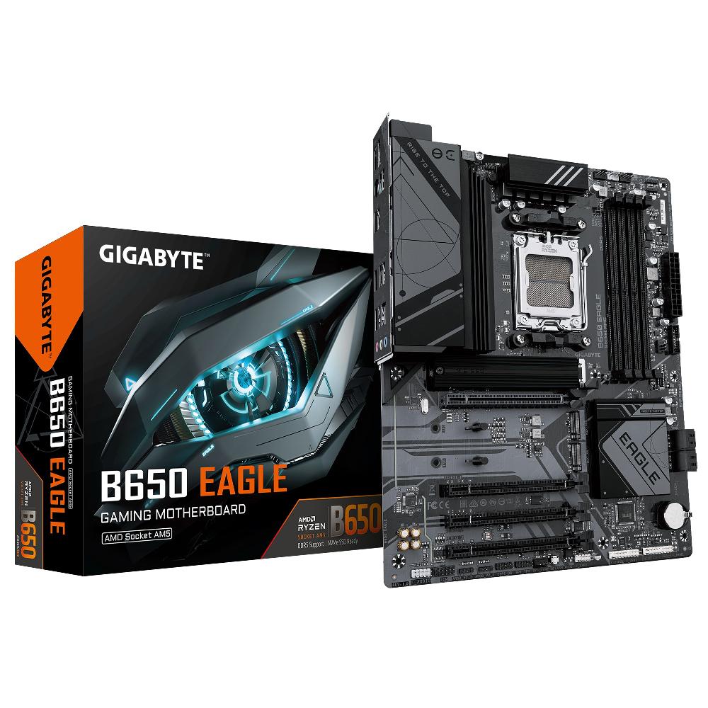 GIGABYTE B650 EAGLE - Supporta CPU AMD Ryzen 9000 VRM Digitale a 12+2+2 fasi fino a 7600MHz DDR5 (OC) 1xPCIe 5.0 + 2xPCIe