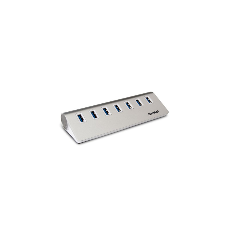 Hamlet 7 port usn 3.0 a porte 5gbps con alimentatore