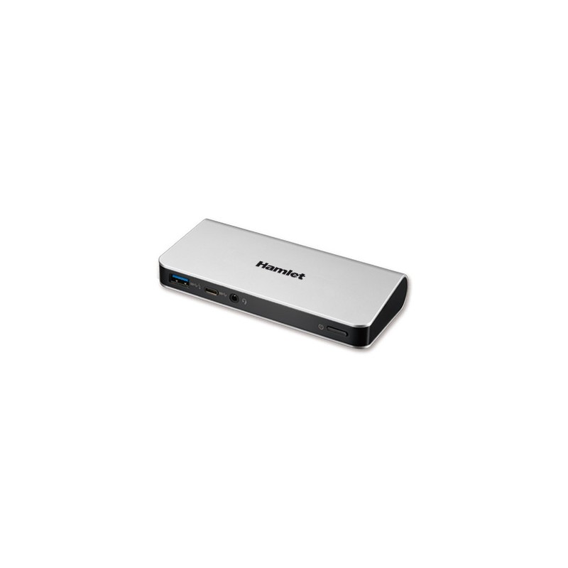 Hamlet Docking Station collega due display HDMI e DP con 4 porte usb 3.0 LAN audio