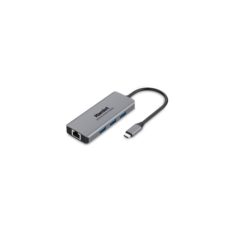 Hamlet HDKC-PD200A replicatore di porte e docking station per laptop Cablato USB 3.2 Gen 1 (3.1 1) Type-C Grigio