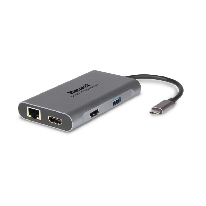 Hamlet HDKC-PD400H replicatore di porte e docking station per laptop Cablato USB 3.2 Gen 1 (3.1 1) Type-C Grigio