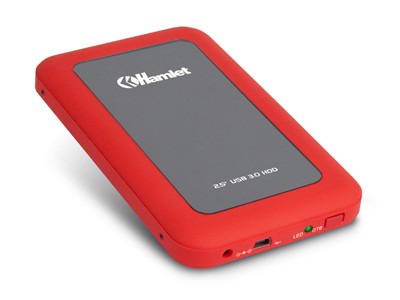 Hamlet USB 3.0 Mirror disk box esterno per hard SATA 2 5'' rosso