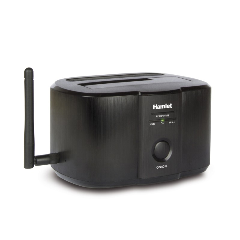 Hamlet Wi-Fi Docking Station per hard disk sata da 2 5'' o 3 5''