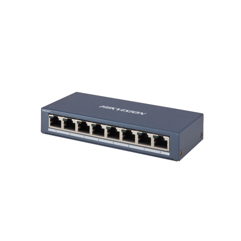 Hikvision DS-3E0508-E switch di rete Non gestito L2 Gigabit Ethernet (10/100/1000) Nero Blu