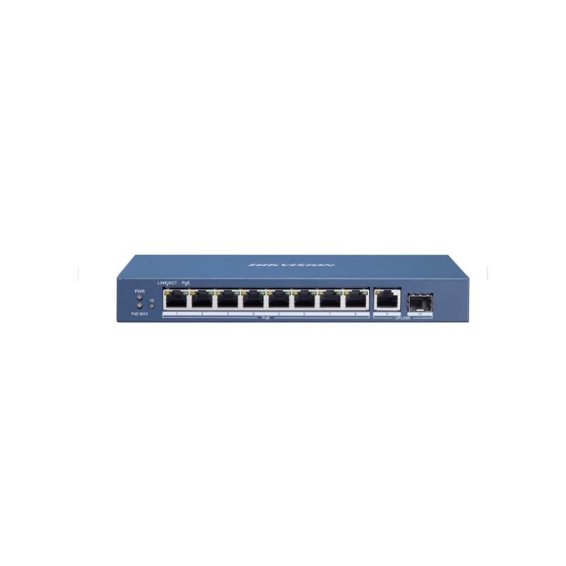 Hikvision DS-3E0510P-E/M switch di rete Non gestito L2 Gigabit Ethernet (10/100/1000) Supporto Power over (PoE) Blu