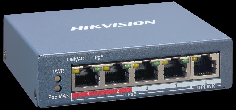 HIKVISION SWITCH L2 UNMANAGED 5 10/100M RJ45 PORTS DESKTOP PLASTIC SWITCH
