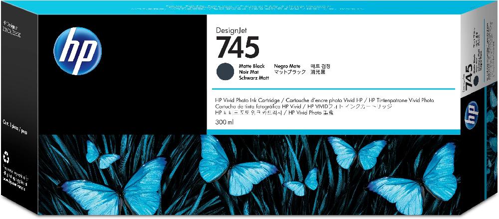 HP Cartuccia Inchiostro Nero Opaco DesignJet 745 300 ml