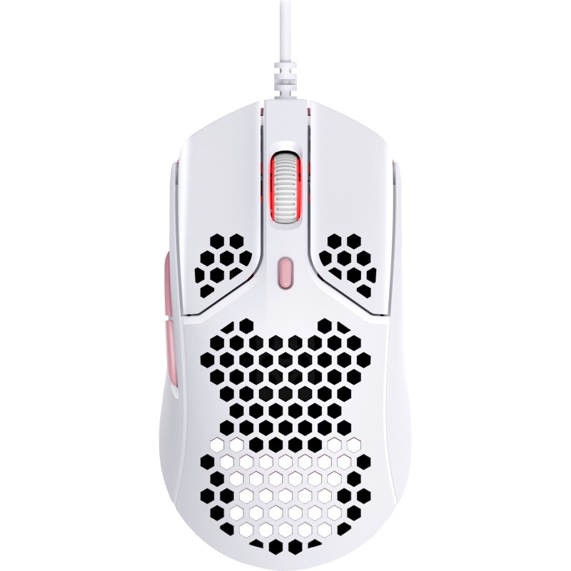 HP HyperX Pulsefire Haste – Gaming mouse (bianco-rosa)