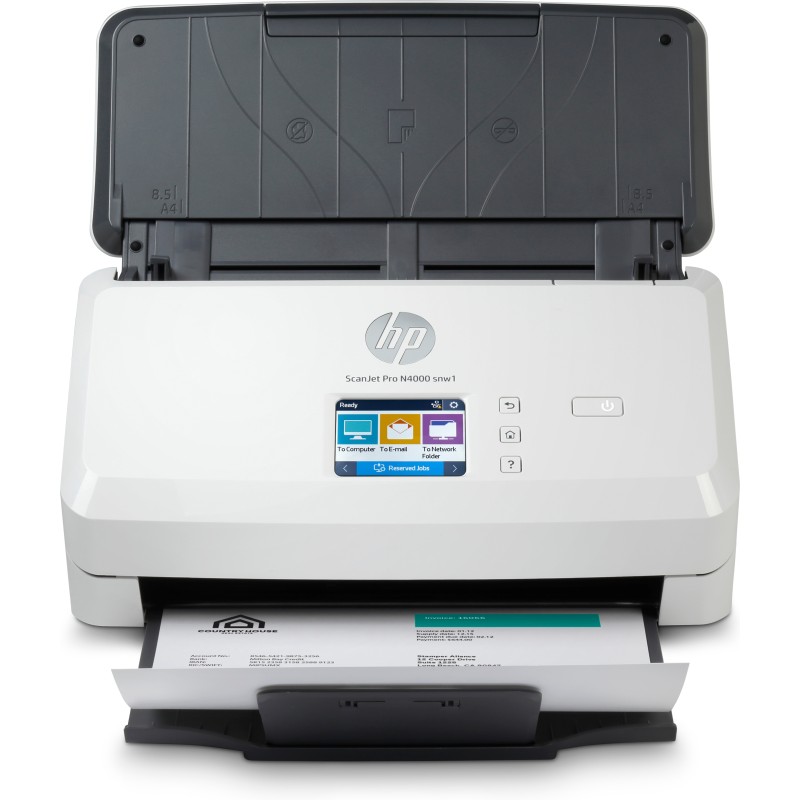HP Scanjet Pro N4000 snw1 Sheet-feed Scanner a foglio 600 x DPI A4 Nero Bianco