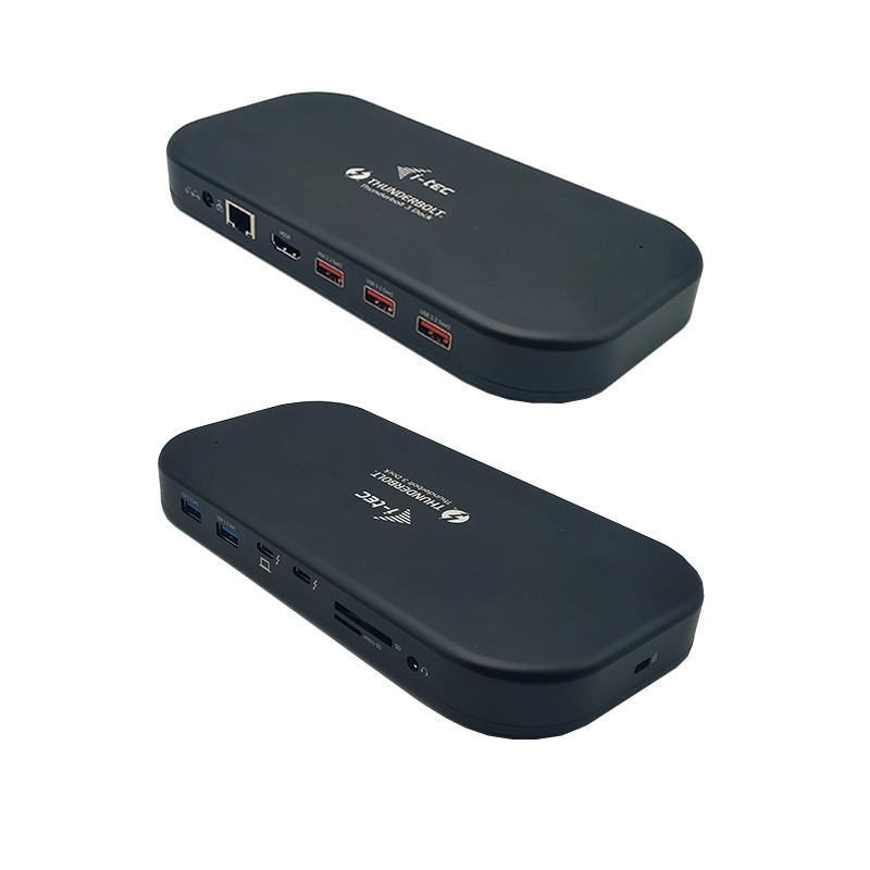 i-tec Thunderbolt 3/USB-C Dual 4K Docking Station + USB-C to DisplayPort Cable (1 5 m) Power Delivery 60W