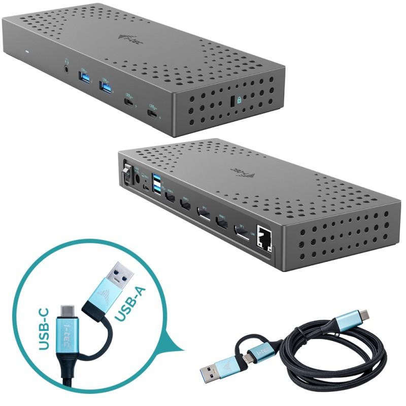 i-tec USB 3.0 / USB-C Thunderbolt 3x 4K Docking Station Gen 2 + Power Delivery 100W