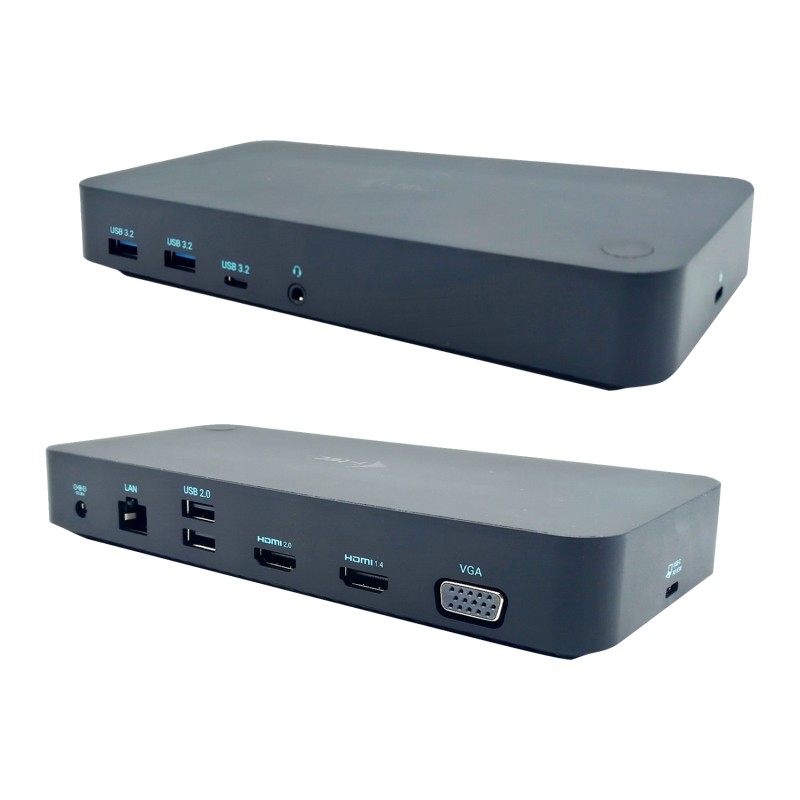 i-tec USB 3.0/USB-C/Thunderbolt 3x Display Docking Station + Power Delivery 65W