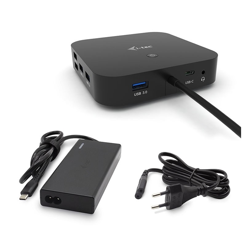 I-tec USB-C Dual Display Docking Station With Power Delivery 65W + Universal Charger 77 W
