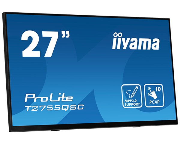 iiyama ProLite T2755QSC-B1 Monitor PC 68 6 cm (27") 2560 x 1440 Pixel Full HD LCD Touch screen Nero