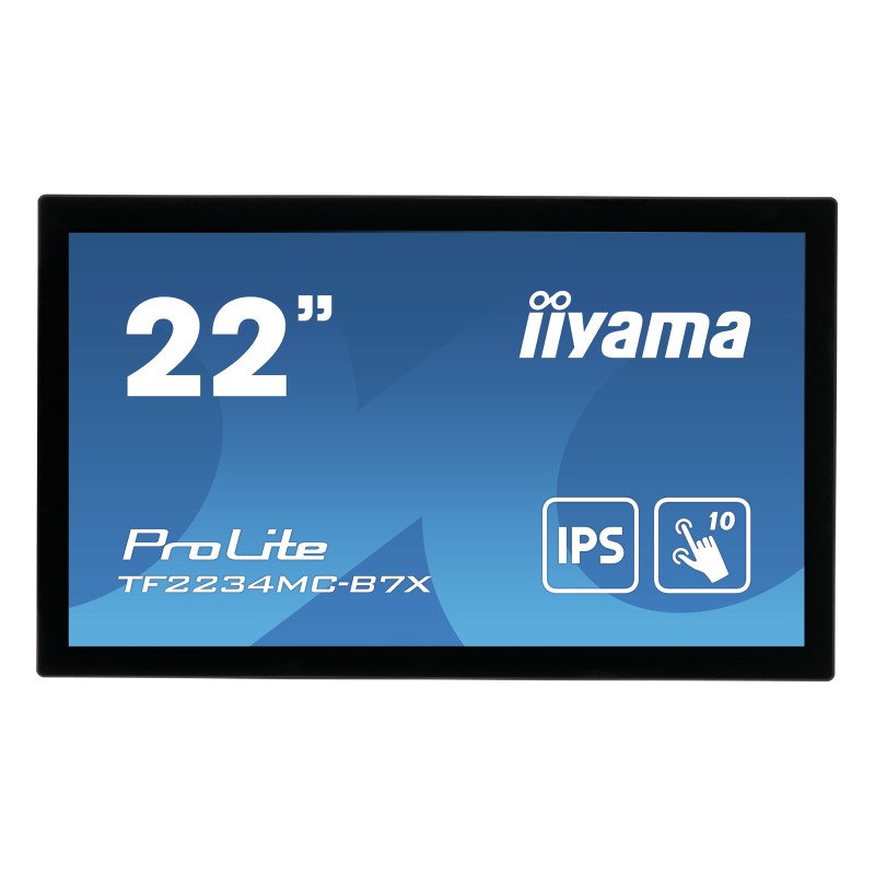 iiyama ProLite TF2234MC-B7X Monitor PC 54.6 cm (21.5") 1920 x 1080 Pixel Full HD LED Touch screen Multi utente Nero