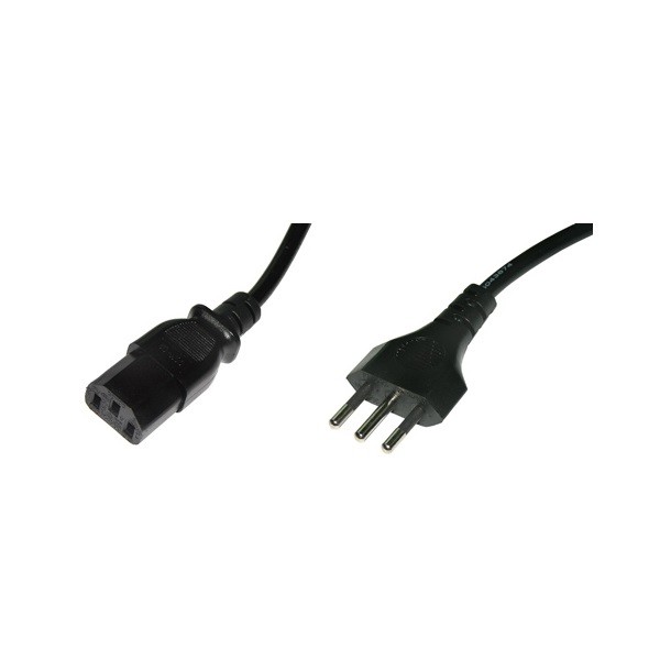 ITB MG00700 cavo di alimentazione Nero 1.8 m Spina tipo L Accoppiatore C13