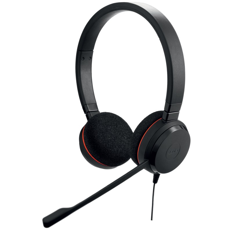 Jabra Evolve 20 MS Stereo Auricolare Cablato A Padiglione Ufficio USB tipo Nero