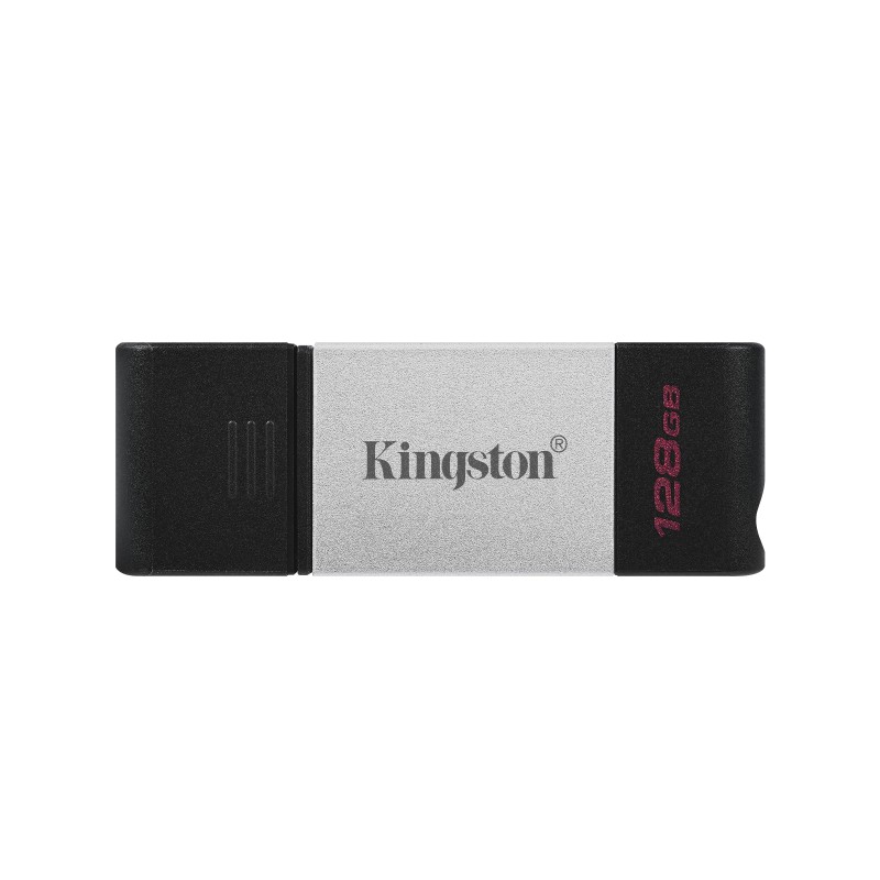 Kingston Technology DataTraveler 80 unità flash USB 128 GB tipo-C 3.2 Gen 1 (3.1 1) Nero Argento