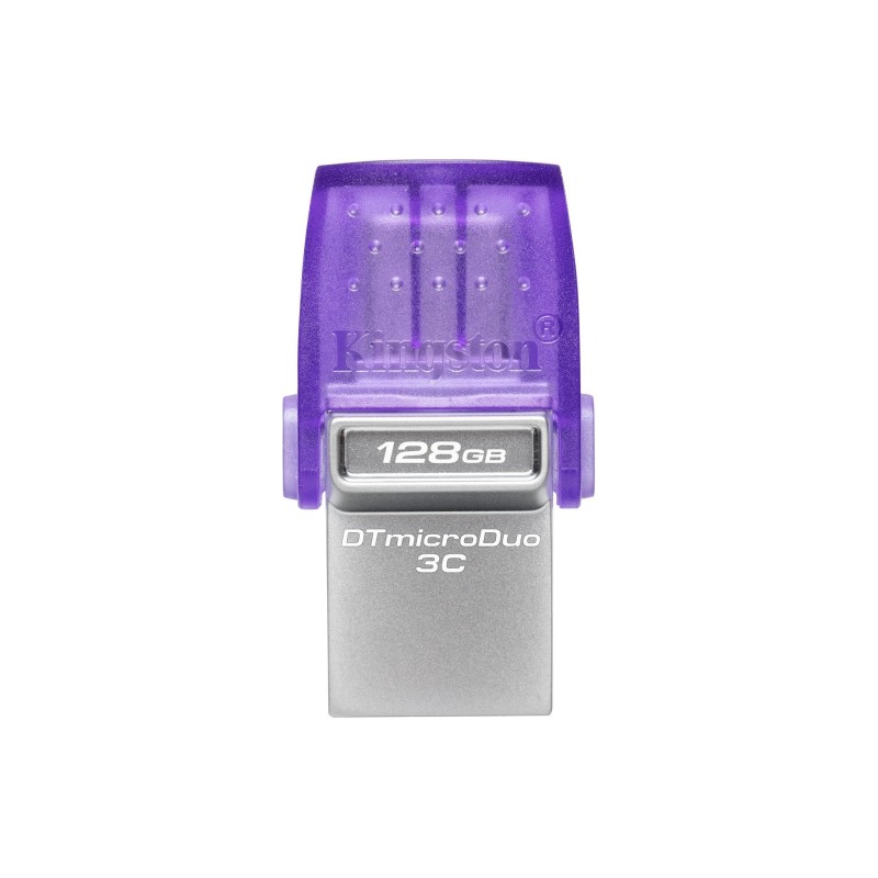 Kingston Technology DataTraveler microDuo 3C unità flash USB 128 GB Type-A / Type-C 3.2 Gen 1 (3.1 1) Stainless steel Porpora